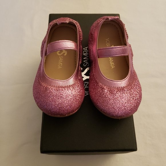 YOSI SAMRA Kids Miss Samara Sparkly Ballet Mary Jane Flat Shoes Size 5C - Picture 3 of 9